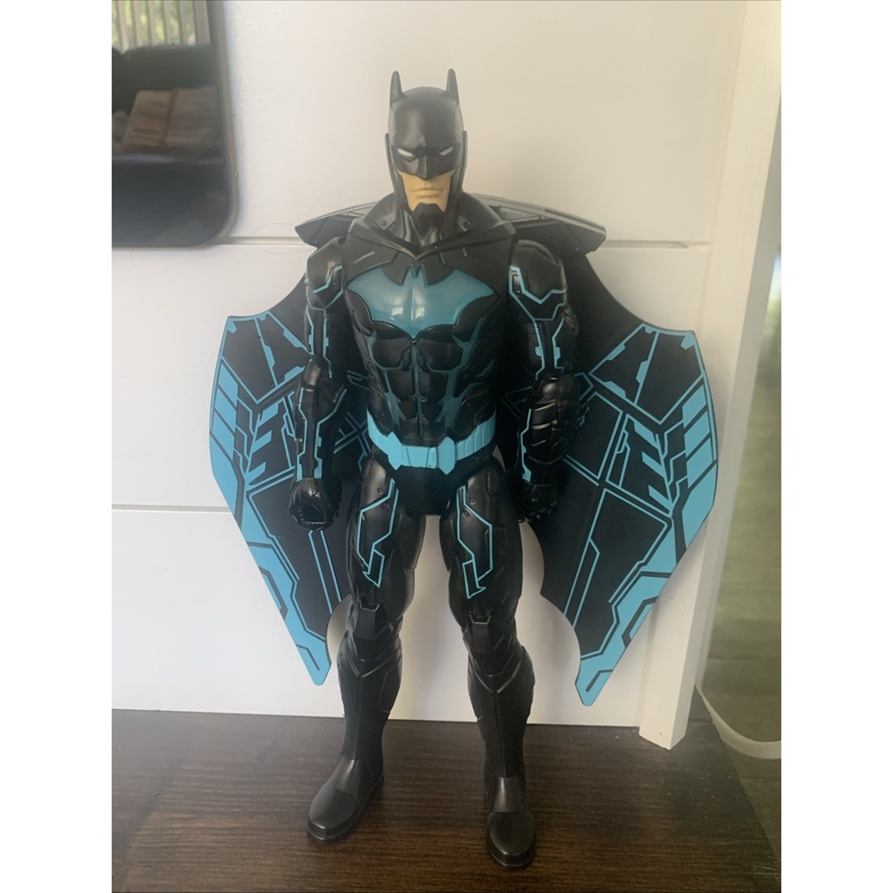 DC Comics Batman Tech Suit Action Figure Large 12 inch Black Blue with Wings